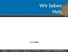 Tablet Screenshot of holzsteiner.ch